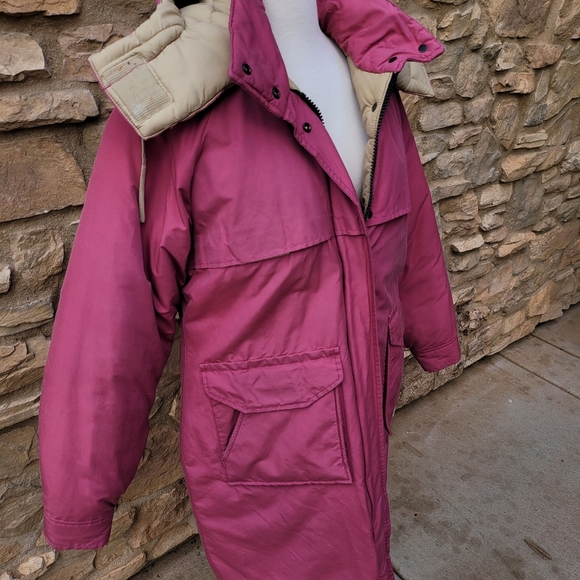 Vintage Columbia Pink Long Coat Woman's Size Large - Picture 3 of 11